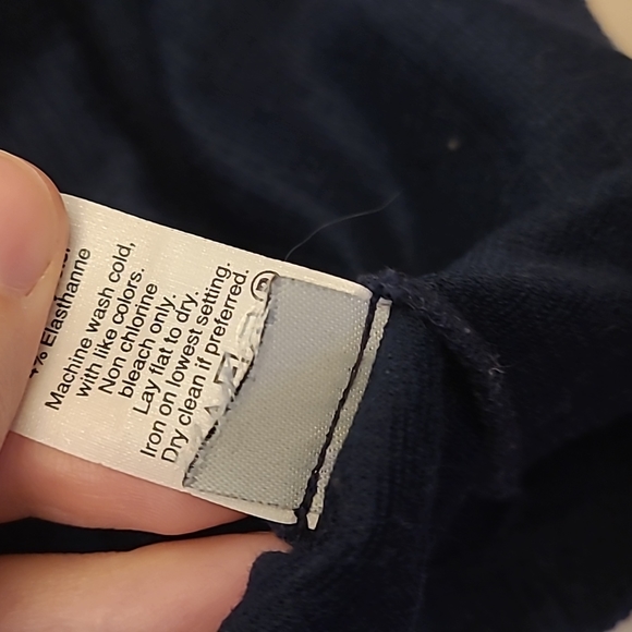 EUC Madewell Navy Apron Top with Criss Cross Straps and Button Details - Picture 8 of 9